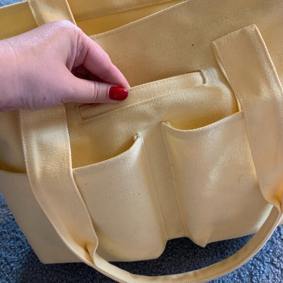 DAGNE DOVER VIDA ORGANIC COTTON TOTE IN POLLEN - SIZE SMALL - Picture 2 of 14